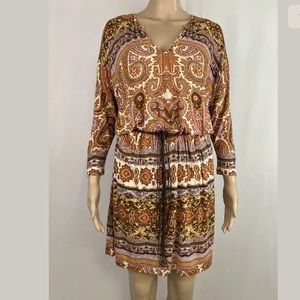 Velvet By Graham Spencer Womens Yellow Brown Dress